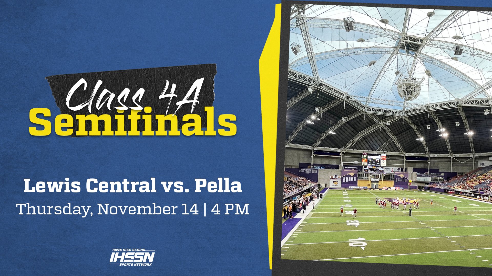 Football: 2024, Class 4A Semifinal - Lewis Central vs. Pella