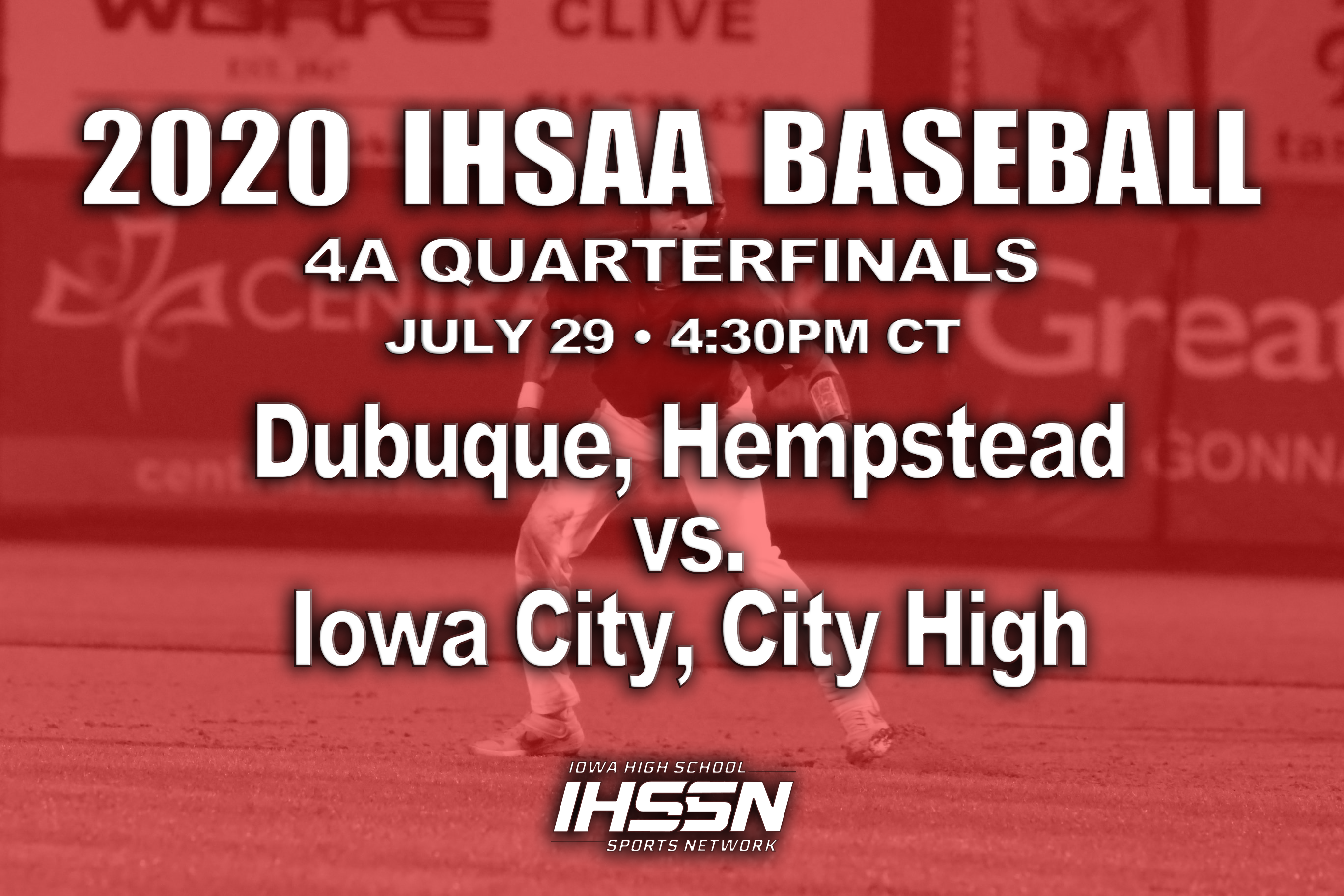 Baseball: 2020, Class 4A Quarterfinals - Dubuque, Hempstead vs. Iowa City High 