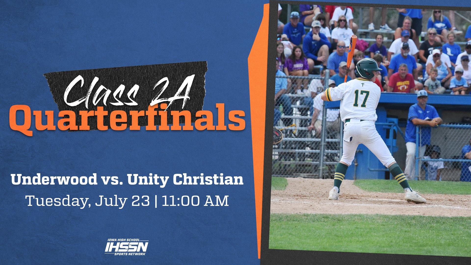 Baseball: 2024, Class 2A Quarterfinals - Underwood vs. Unity Christian 