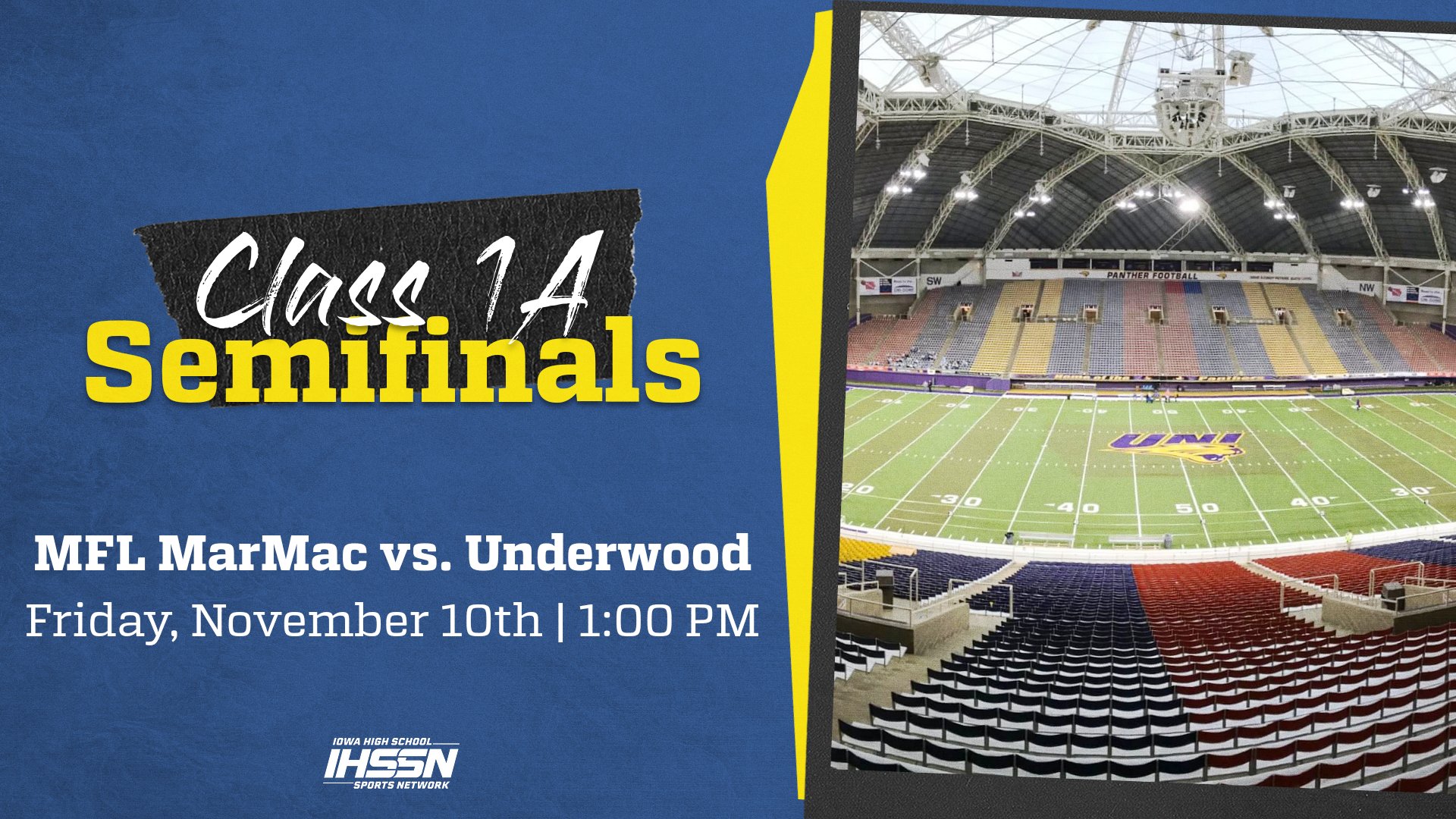 Football: 2023, Class 1A Semifinal - Underwood vs. MFL MarMac