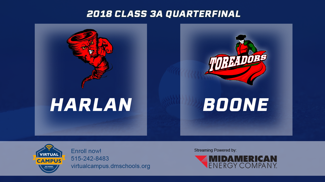 Baseball: 2018, Class 3A Quarterfinals - Harlan vs. Boone 