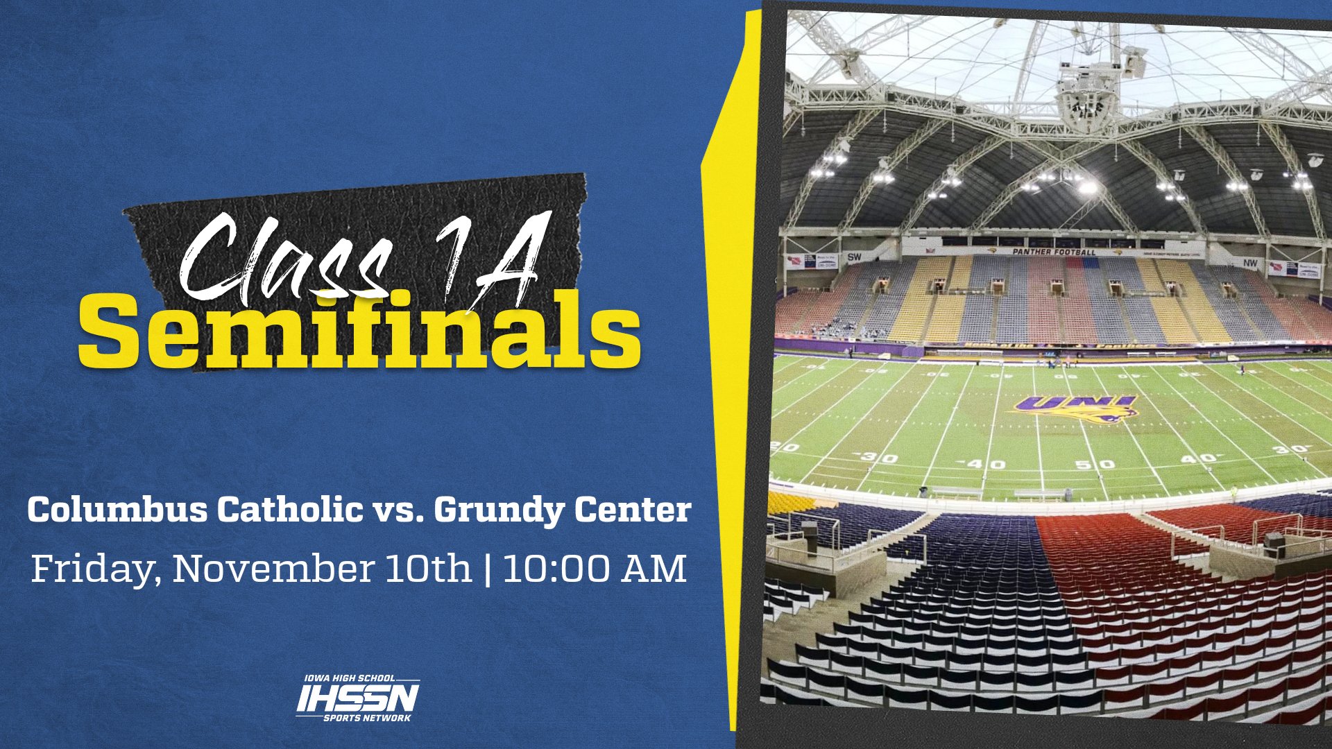 Football: 2023, Class 1A Semifinal - Columbus Catholic vs. Grundy Center