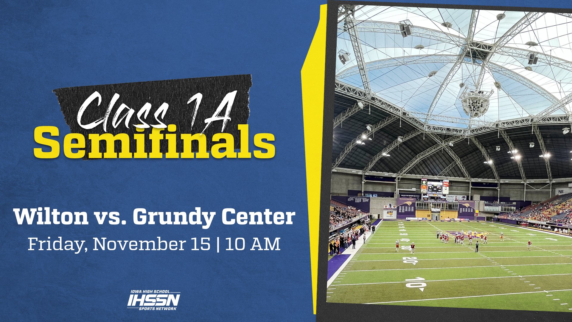 Football: 2024, Class 1A Semifinal - Wilton vs. Grundy Center