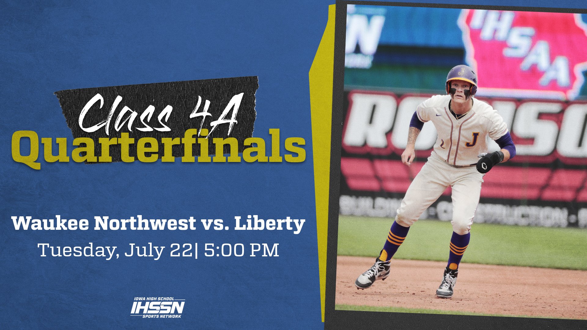 Baseball: 2025, Class 4A Quarterfinals - Waukee Northwest vs. Iowa City, Liberty