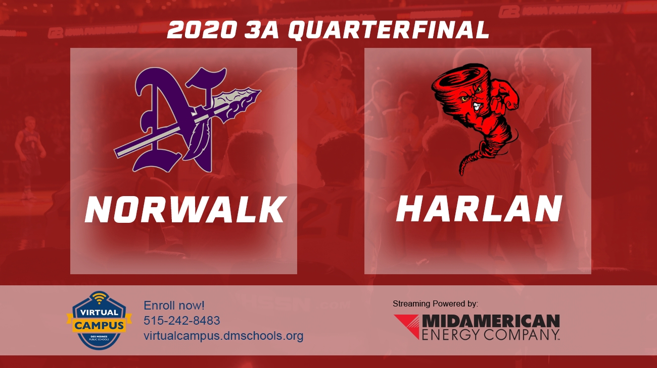 Basketball: 2020, Class 3A Quarterfinals - Norwalk vs. Harlan