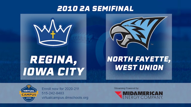 2010 2A Football Semi Finals: Iowa City, Regina vs. North Fayette