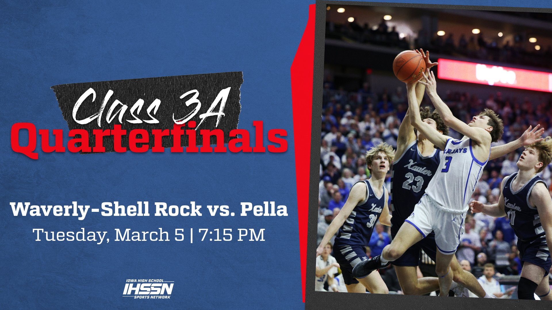 Basketball: 2024, Class 3A Quarterfinals - Waverly-Shell Rock vs. Pella