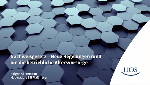 Webinar: Nachweisgesetz – Neue Regelungen rund um die betriebl. Altersvorsorge