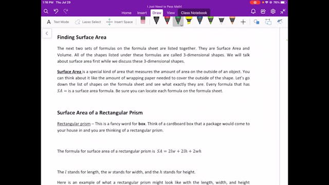 Video 4.7 Surface Area A