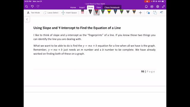Video 3.7 Finding Line Equations 
