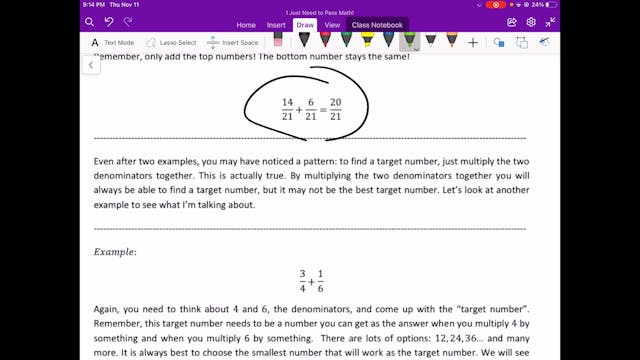 Video 8.3 Adding Fractions B