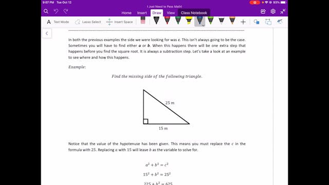 Video 6.4 Pythagorean B