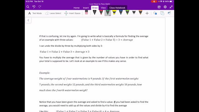 Video 7.2 Average B