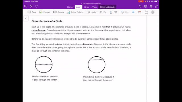 Video 4.3 Circumference 