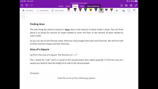 Video 4.4 Area A