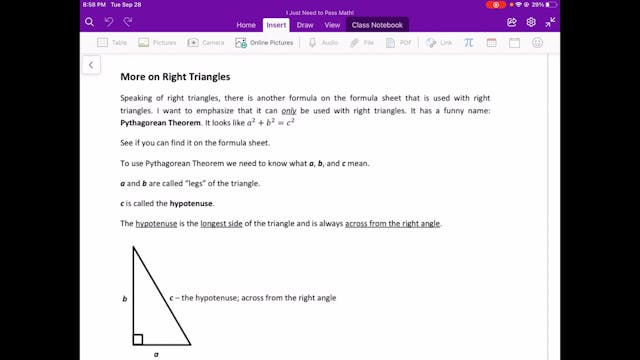 Video 6.3 Pythagorean A