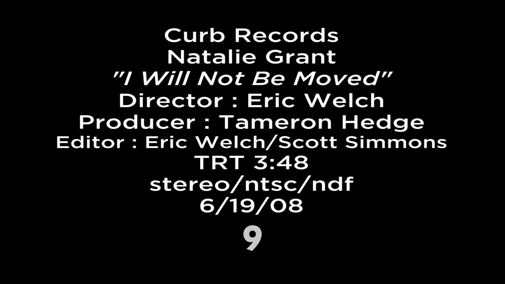 I WILL NOT BE MOVED - NATALIE GRANT 