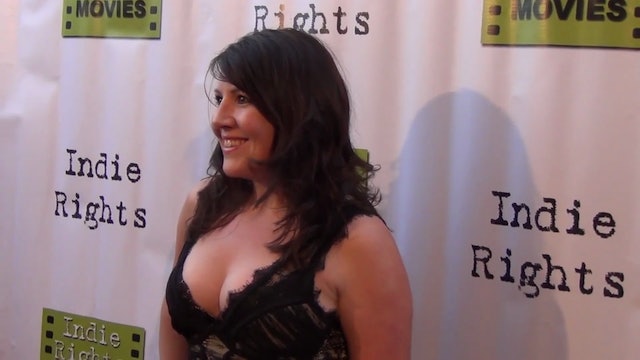 Christy Lee Hughes arriving to Fray Movie Premiere