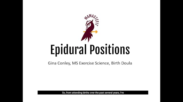 38 - Epidural Positions