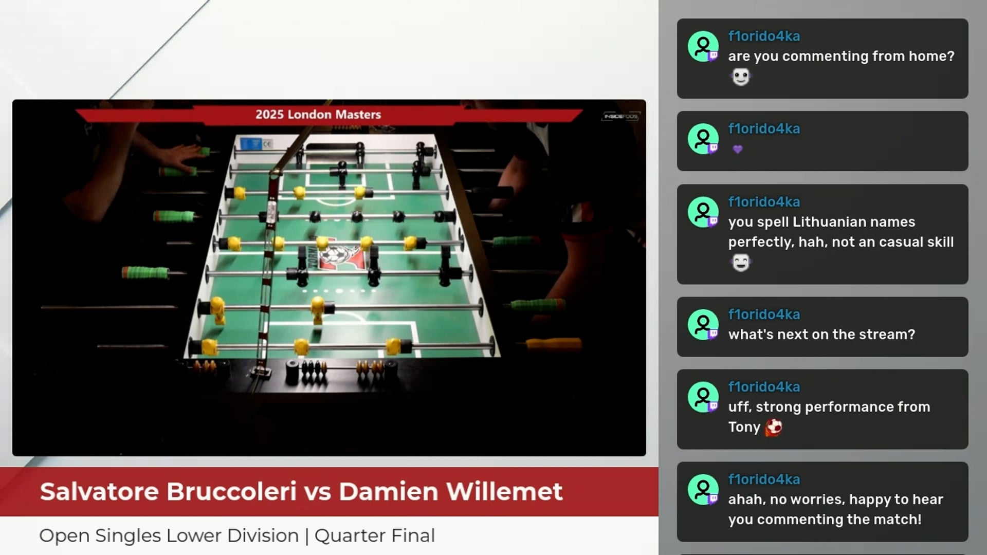 Salvatore Bruccoleri vs Damien Willemet | Open Singles Lower Division Qtr. Final