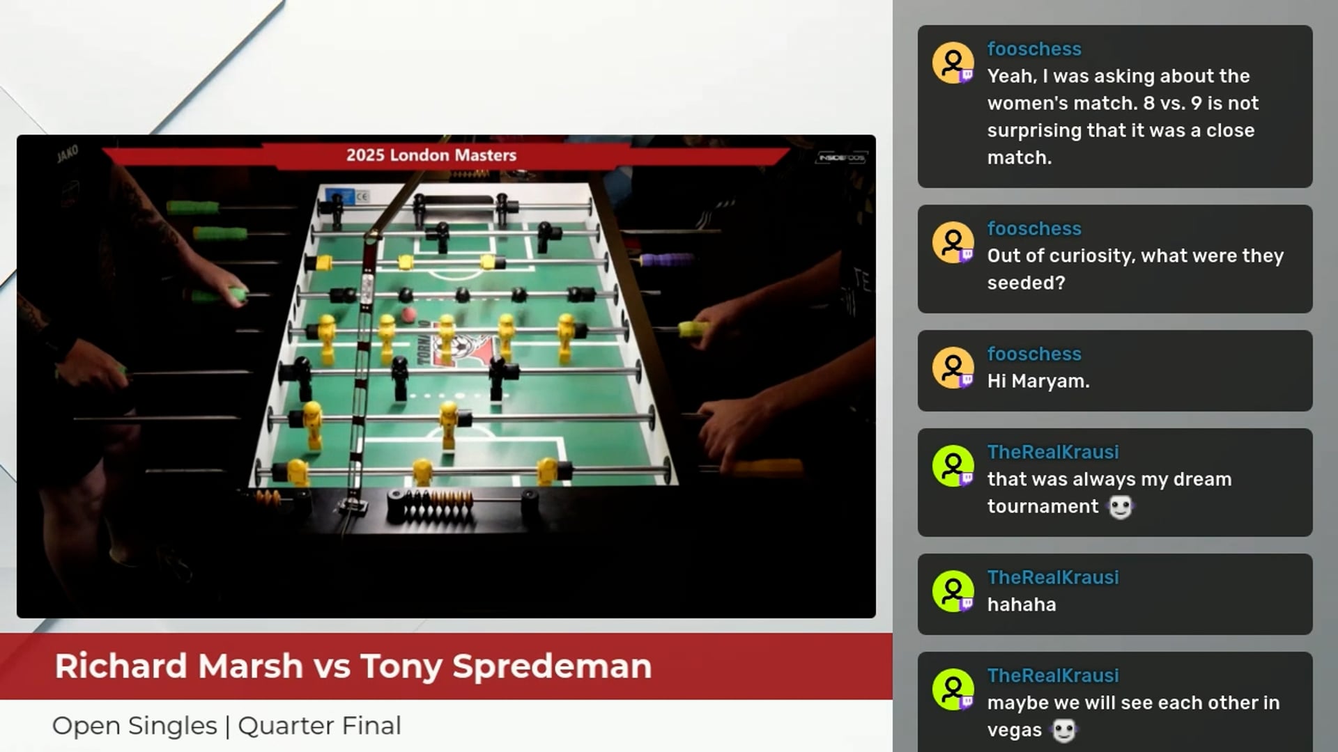 Richard Marsh vs. Tony Spredeman | Open Singles Quarter Final