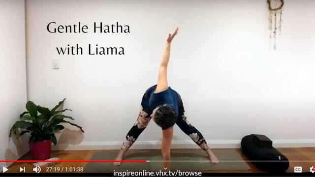Enjoy a gentle hatha practice with Liama