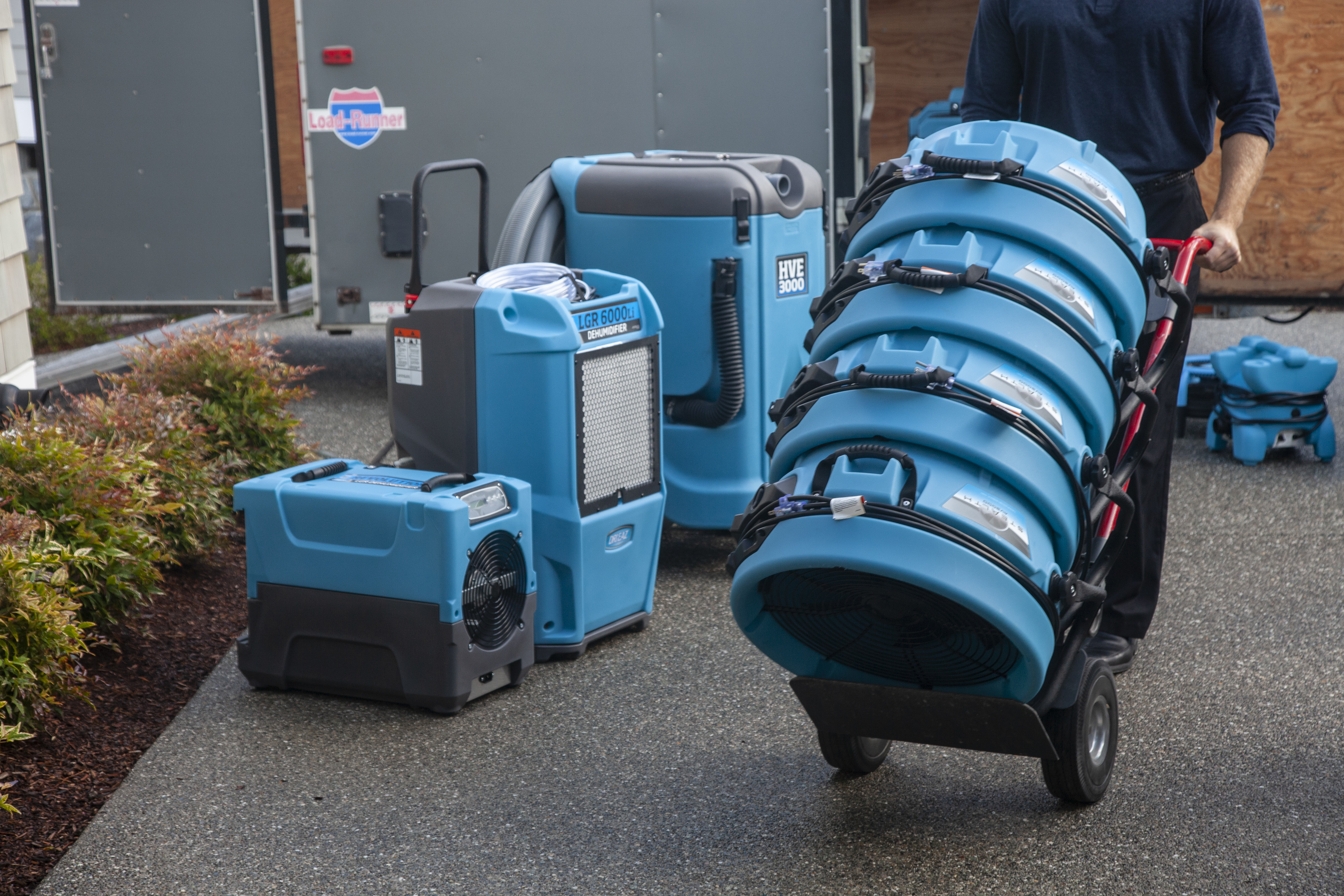 Water Mitigation - Equipment Setup, Take Down & Monitoring