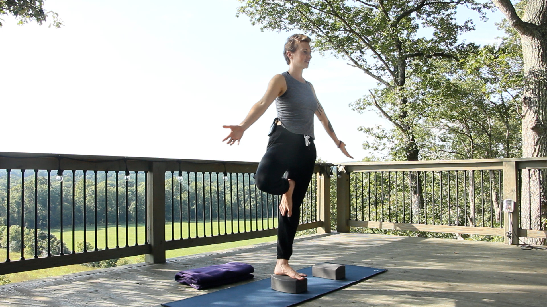 Hatha Yoga - Mixed Level using Blocks with Alex Ishwari - 15 min.