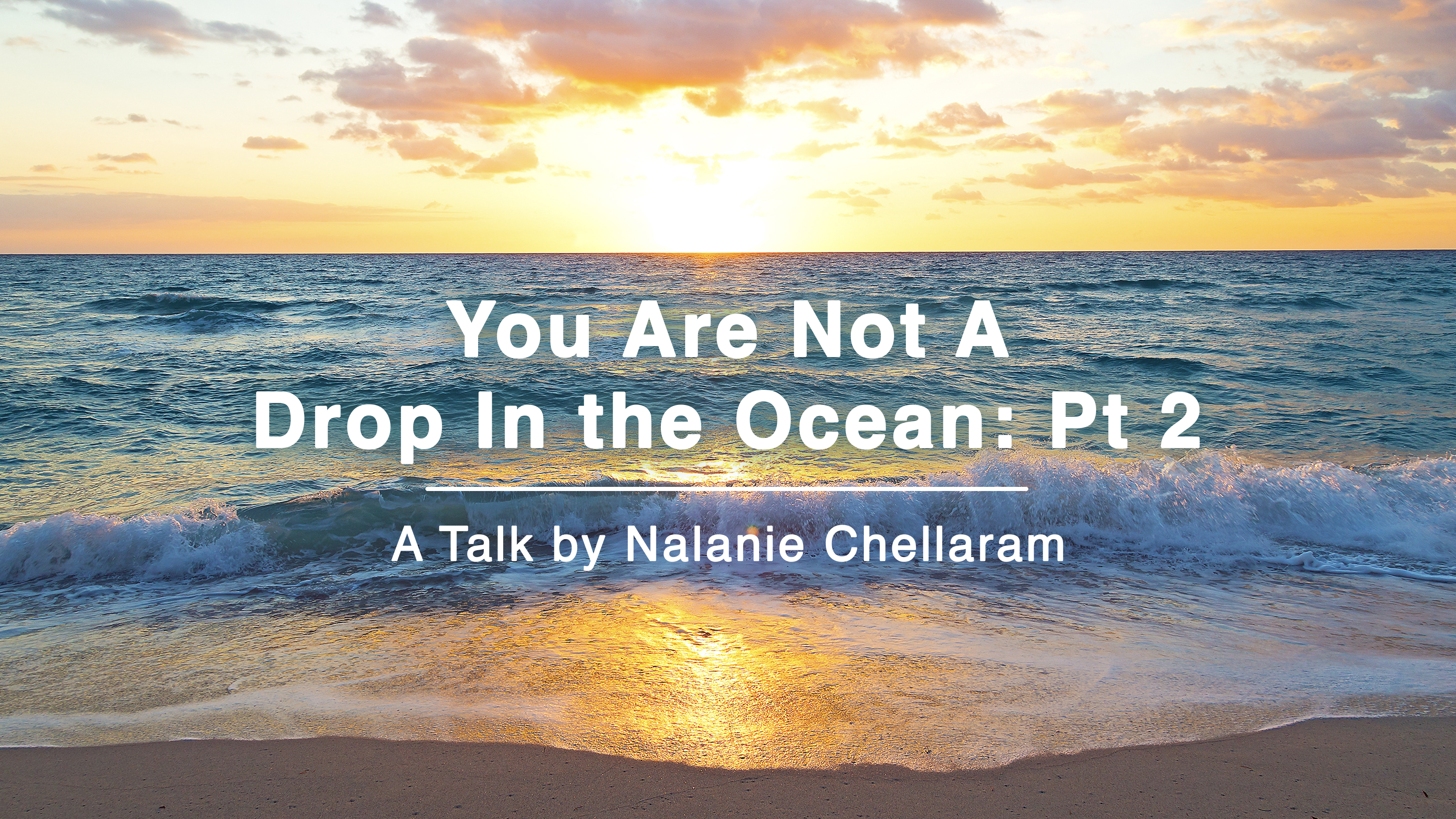 You Are Not A Drop In The Ocean - Pt 2: A Talk by Nalanie Chellaram