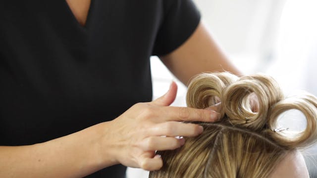 Curly Blow Dry - Applying Pin Curls