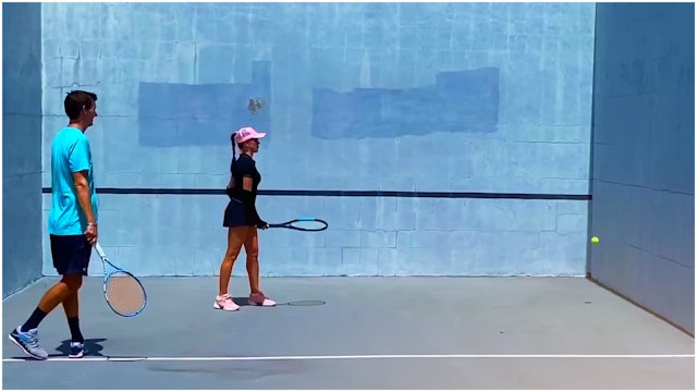 Beginner Tennis Wall Drills with Anna (Part 2)