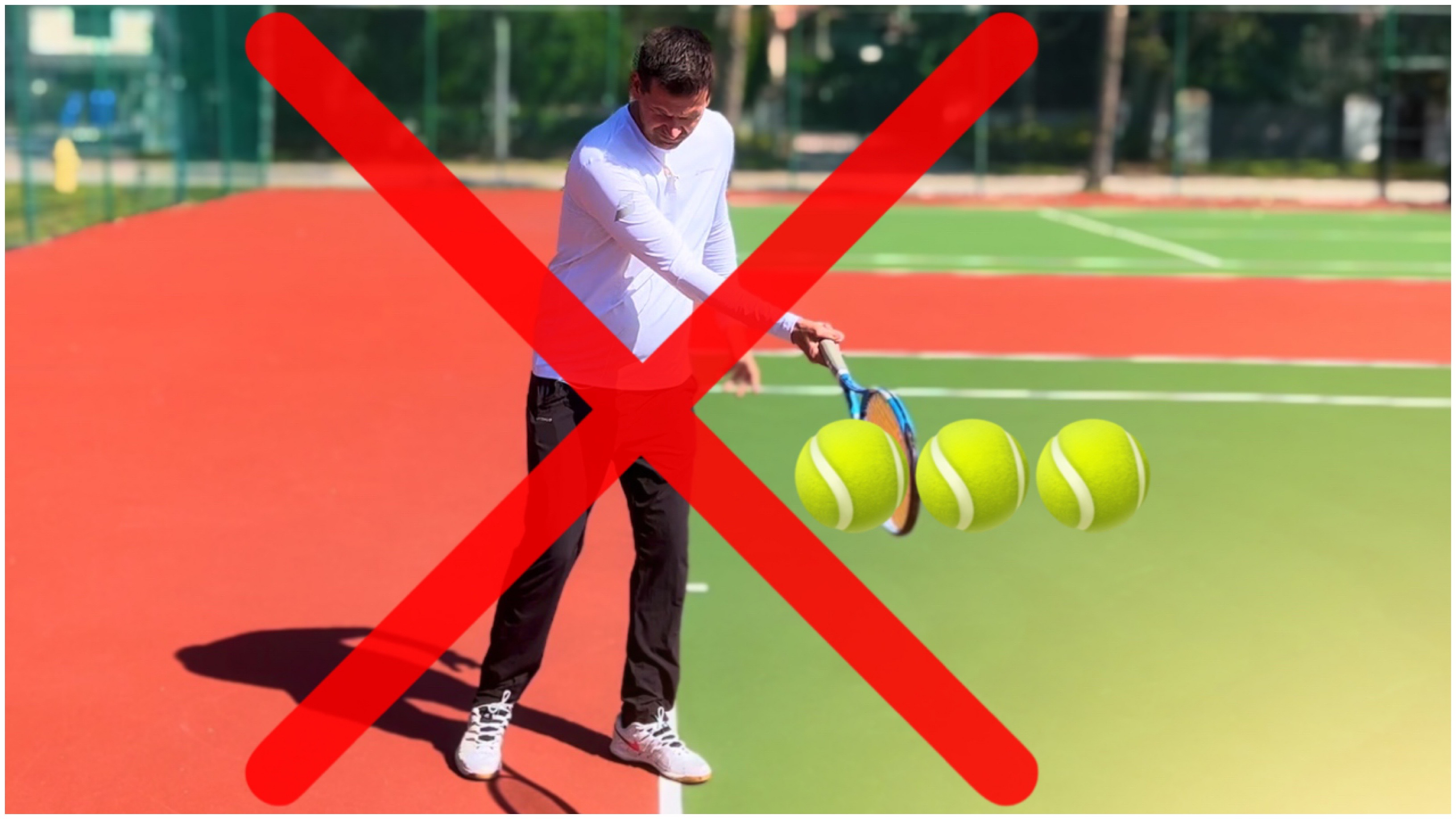 Hit Through 3 Tennis Balls on the Forehand