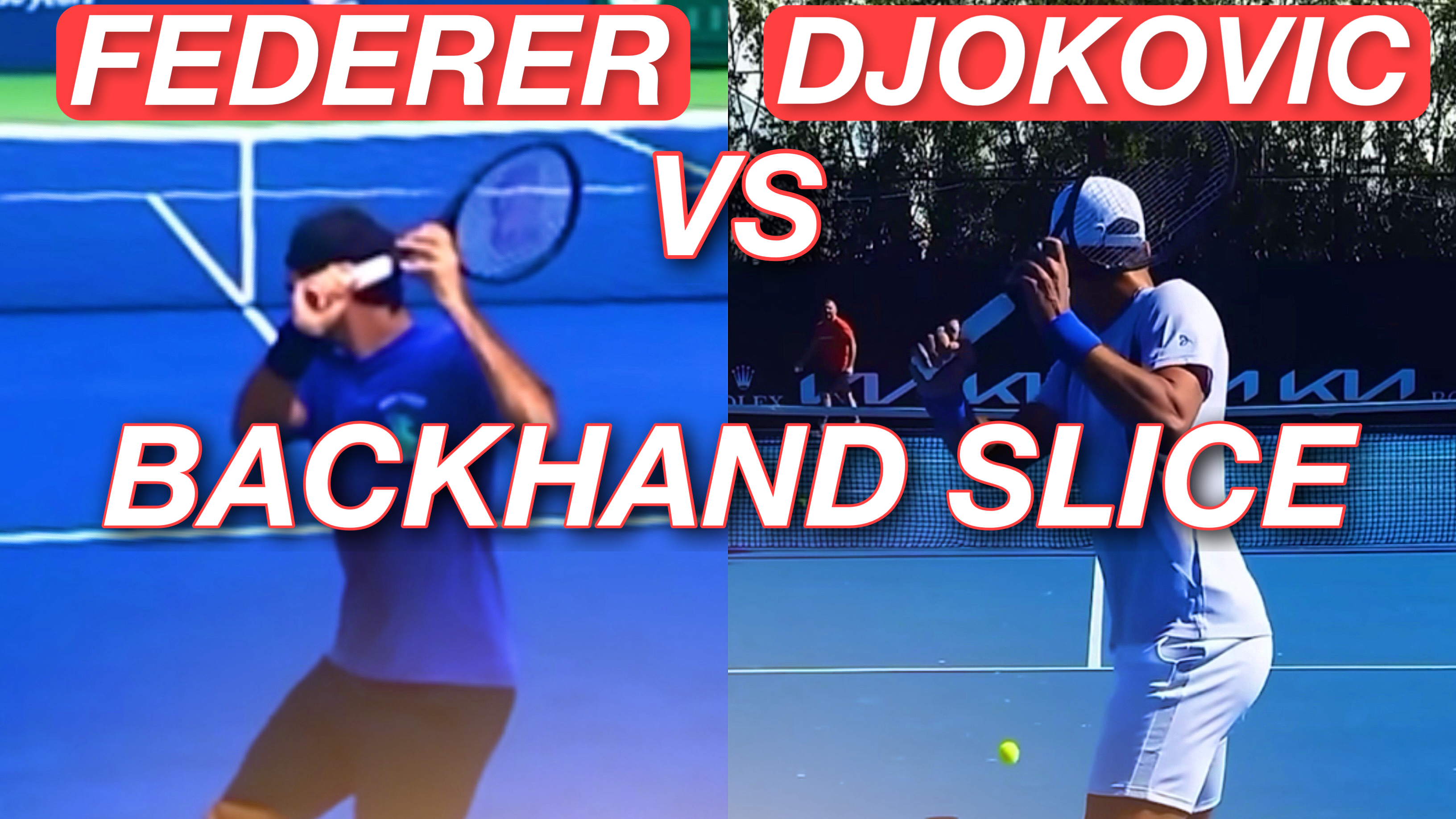 Federer vs Djokovic Backhand Slice | Which One is Easier to Learn? 