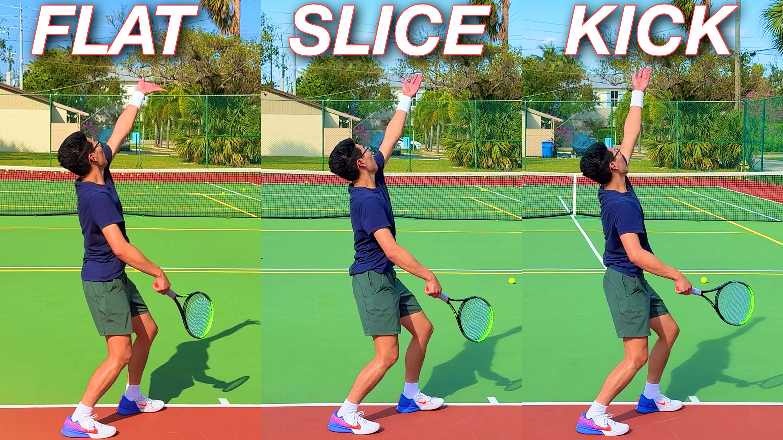 Flat, Slice & Kick Serve Toss Lesson 