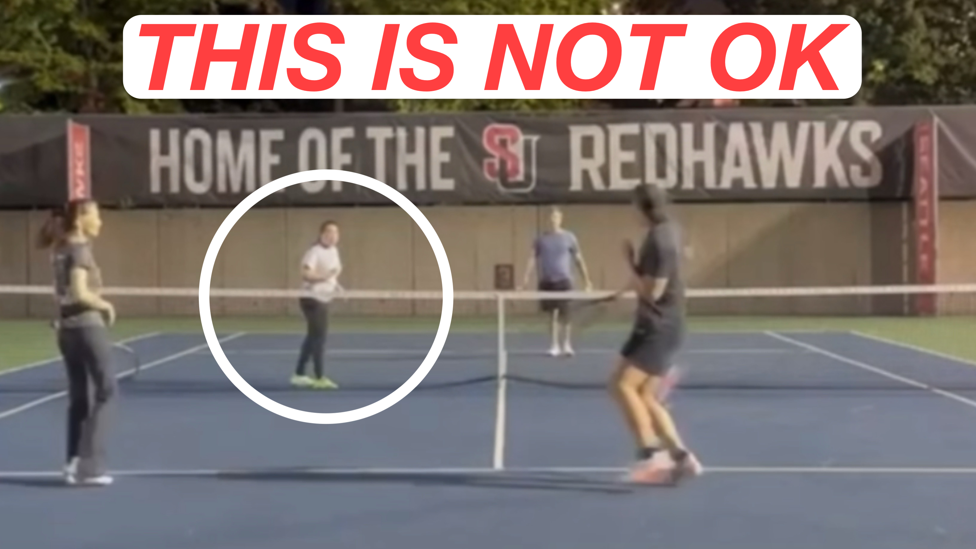 Viral Tennis Clip | Player Gets Upset Playing Mixed Doubles