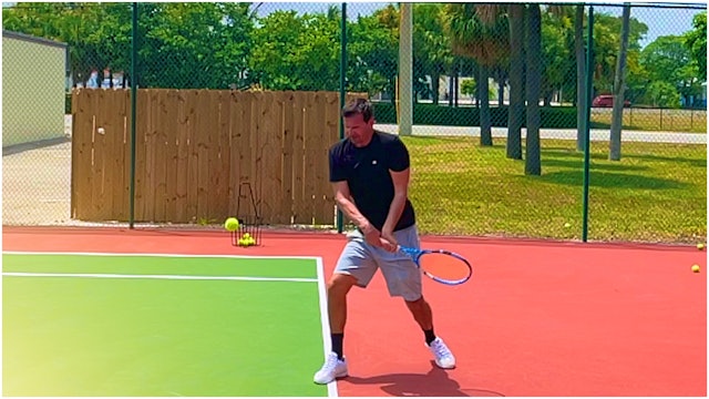 What is the Intuitive Zone on the Two-Handed Backhand?