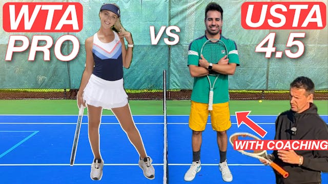 Female Pro vs USTA 4.5 Guy | January ...