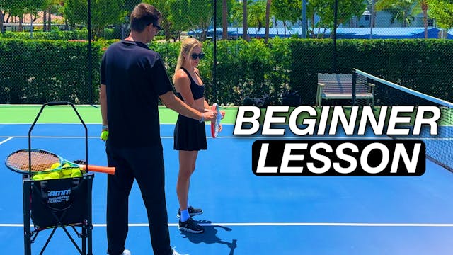 Beginner Tennis Lesson | Forehand & T...