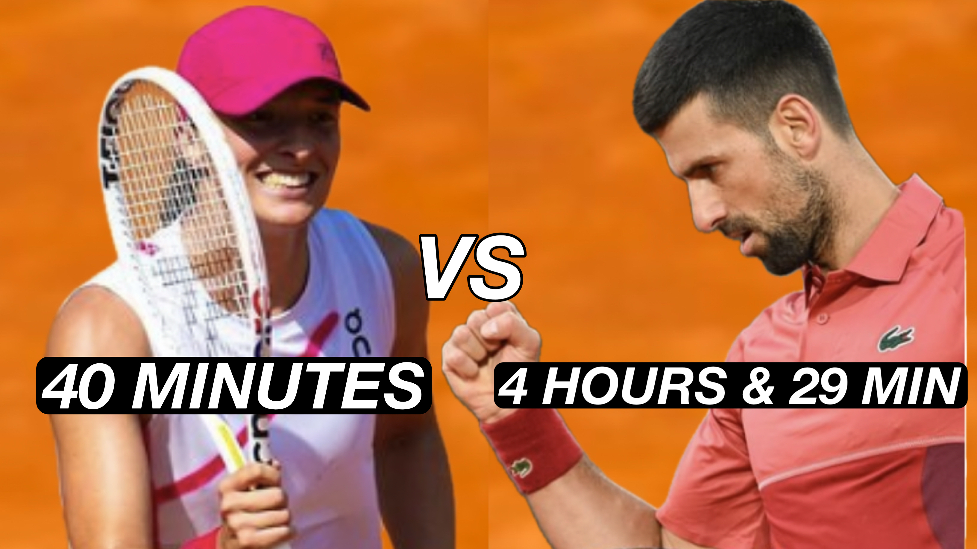 40 Minutes vs 4 Hours and 29 Minutes | French Open 2024