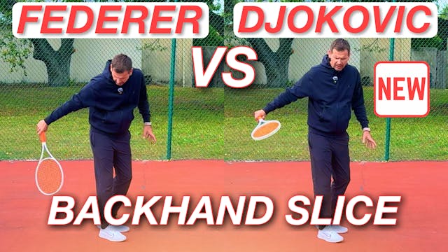 Federer vs Djokovic Backhand Slice | ...