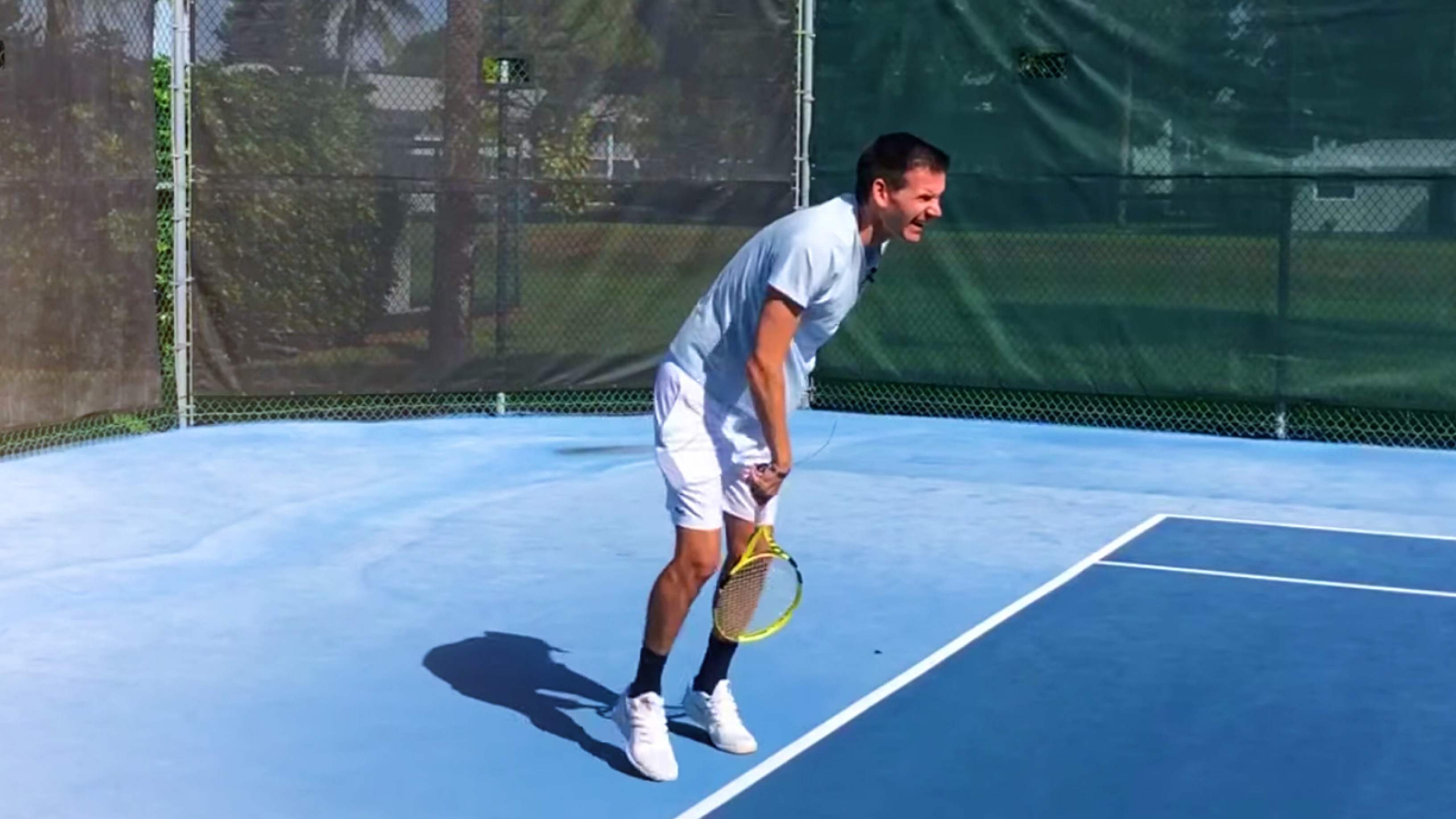 How to Prevent Hitting Yourself in the Leg on Serve