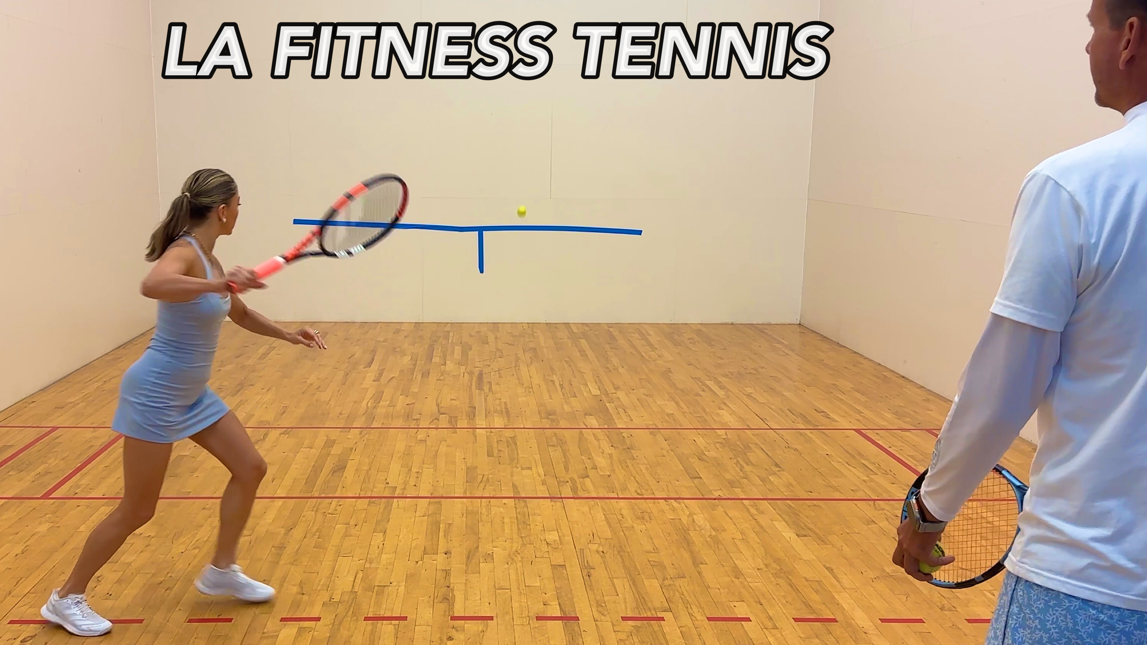 Tennis Lesson at LA Fitness on a Rainy Day