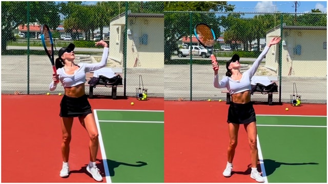 Working on Anna’s Toss & Forehand Serve Grip