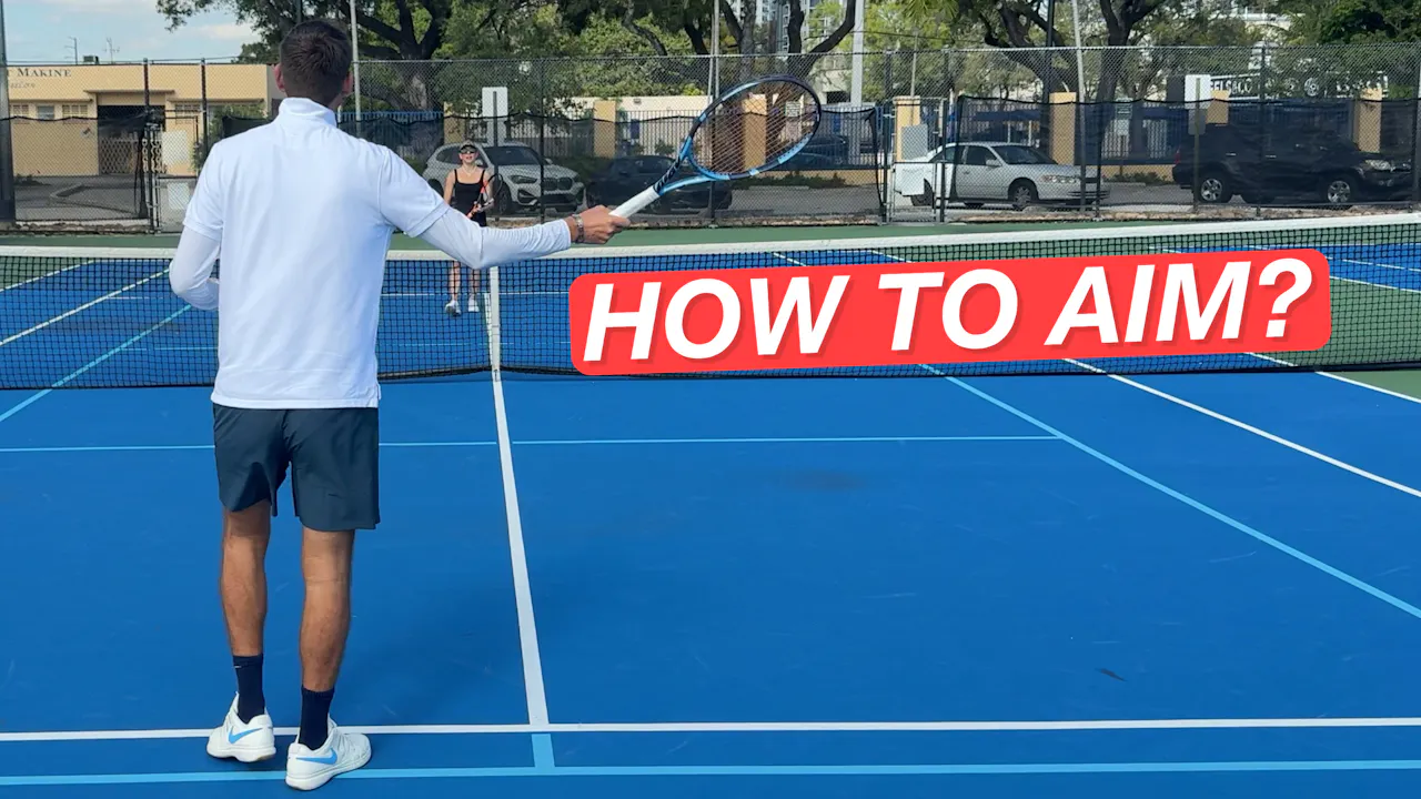 Tennis Depth Lesson How to Aim in Tennis? | Beginner Directional Control Lesson - Teaching ...
