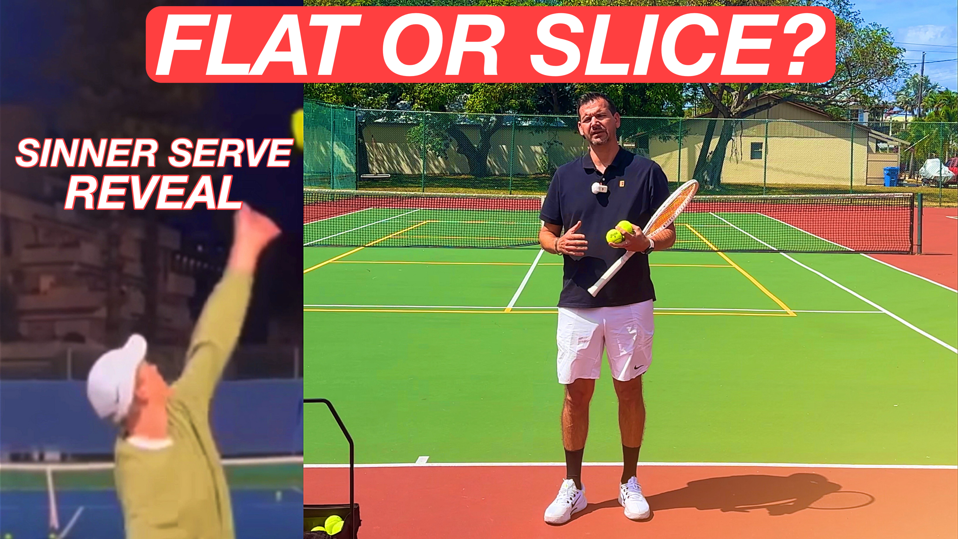 Where to Hit Flat & Slice Tennis Serves + Sinner Serve Reveal