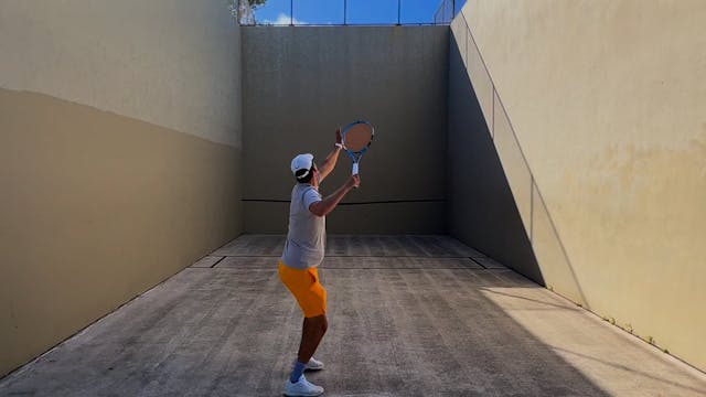 Overhead Practice on the Tennis Wall