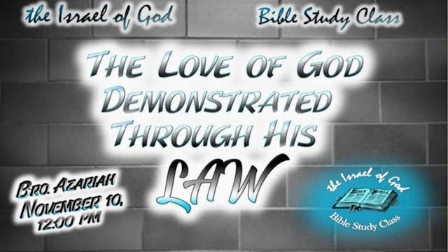 11102018 - The Love of God Demonstrat...