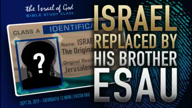 9282019 - Israel Replaced By His Brother Esau
