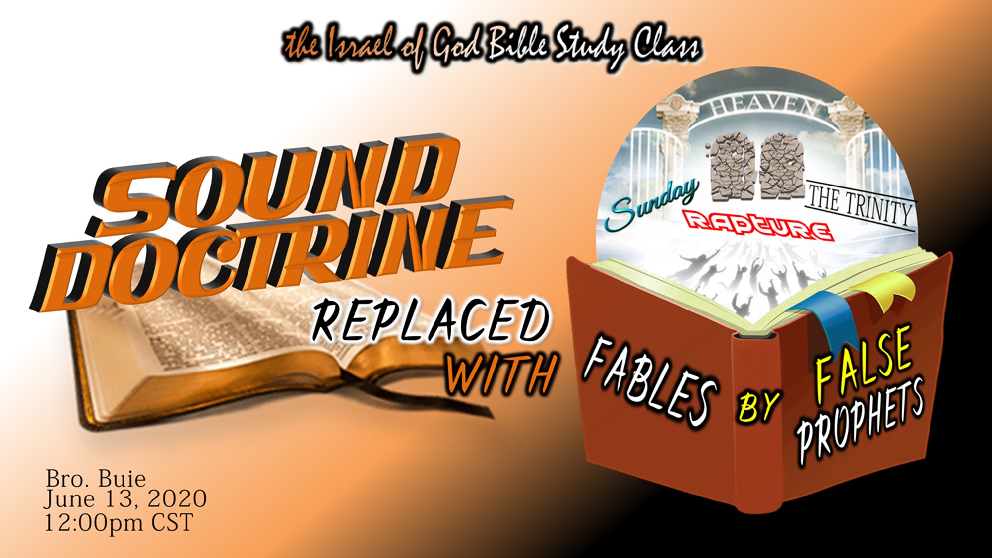 06132020 - Sound Doctrine Replaced With Fables By False Prophets