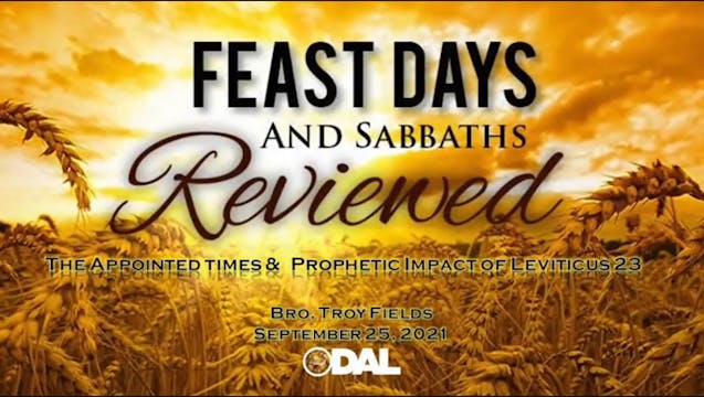 09252021 - IOG Dallas - Feast Days an...